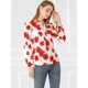 thumbnail image 4 of Camisa Casual Floral Allegra K Cuello de Lazo Manga Larga Blanco L, 4 of 6