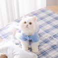 thumbnail image 5 of Disfraz de mascota pequeña, faldas de uniforme escolar para perros y gatos, disfraz de marinero para gatos, fiesta de cosplay para perros pequeños, ropa para gatos (Beige Mixed Blue) M JAMW Sencillez, 5 of 5