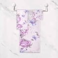thumbnail image 4 of Dreamtimes Bath Towel Sets for Bathroom Hand Towels Fingertip Towels Vintage Purple Rose Flower 3 Piece Decorative Soft Cotton Absorbent, 4 of 6