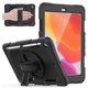 thumbnail image 1 of Funda negra para iPad de 10,2 pulgadas 2019/2020/2021, funda para iPad Pro 10,2, protección total a prueba de golpes con soporte giratorio de 360 grados, funda protectora de pantalla para iPad 6.º/5.º, 1 of 5