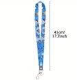 thumbnail image 1 of Anime Cartoon Character Polyester Fiber Neck Strap Lanyard with Keychain and ID Card Holder, 1 of 4