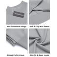 thumbnail image 5 of COOFANDY Mens Mock Turtleneck Short Sleeve Sweater Casual Stylish Knitted Pullover Slim Fit Dress Sweater Basic Tops, 5 of 6