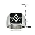 thumbnail image 4 of West Coast Jewelry Men's Masonic Shield Two Tone Steel Ring, 4 of 4