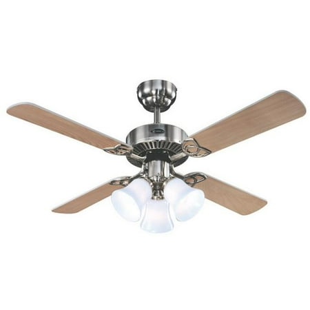 Westinghouse 42 4 Blade Crusader Ceiling Fan Nickel Walmart Com