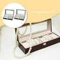 thumbnail image 4 of Sonducket Caja para reloj con 6 y 3 ranuras, organizador de gafas de exhibición de almacenamiento de cuero, gafas de sol exquisitas, estuche Ropa, zapatos y accesorios Miscelánea Negro, 4 of 6