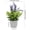 Purple lavender, variant on Mini Artificial Potted Plants, Assorted Plastic Faux Greenery Bushes with White Square Planters, Small Fake Plant Potted Set for Office Desk, Bathroom Shelf, Kitchen Counter, Apartment & Farmh