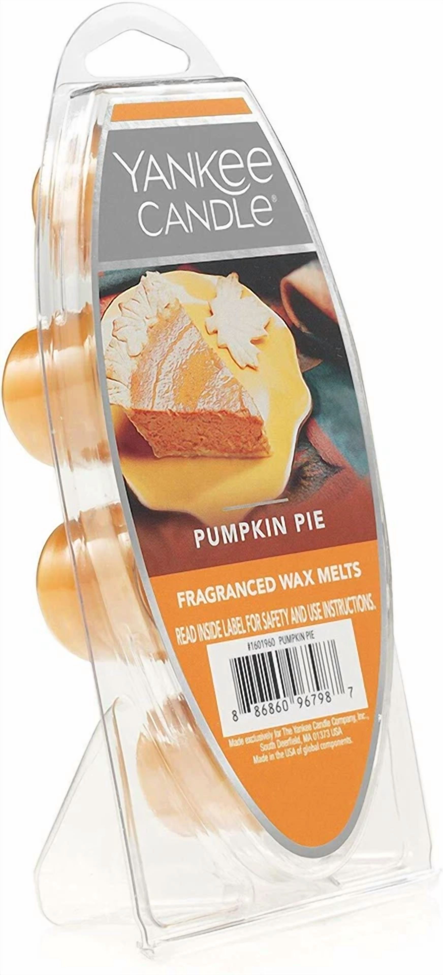 CRESTIN- New Yankee Candle Pumpkin Pie Fragranced Wax Melts 2.6 Oz Cubes Fall Scent Yum!!