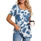 thumbnail image 2 of Camisetas informales de verano para mujer, cuello cuadrado, manga corta, túnica, blusas sueltas y cómodas OAVQHLG3B Store  lin121212, 2 of 4