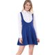 thumbnail image 3 of AllegK Dde San Patricio Vestido Decoración De Botones Por EnciDe rodilDobladillo Acampanado FalDe Tirantes PaMujer Azul índigo M, 3 of 6
