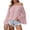 Pink, variant on CaComMARK PI Women's off Shoulder Tops Bell Long Sleeve Chiffon Blouse Casual Loose Shirts Trendy Flowy Dressy Vacation Outfits White