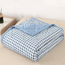 TACILIP Summer Air-conditioning Quilt Washed Cottons Summer Cool Quilt Naked Sleeping Soft Refrigerated Comforter Blanket, Gifts for Men