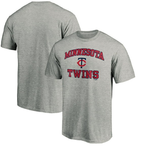 Men's Heather Gray Minnesota Twins Heart & Soul T-Shirt