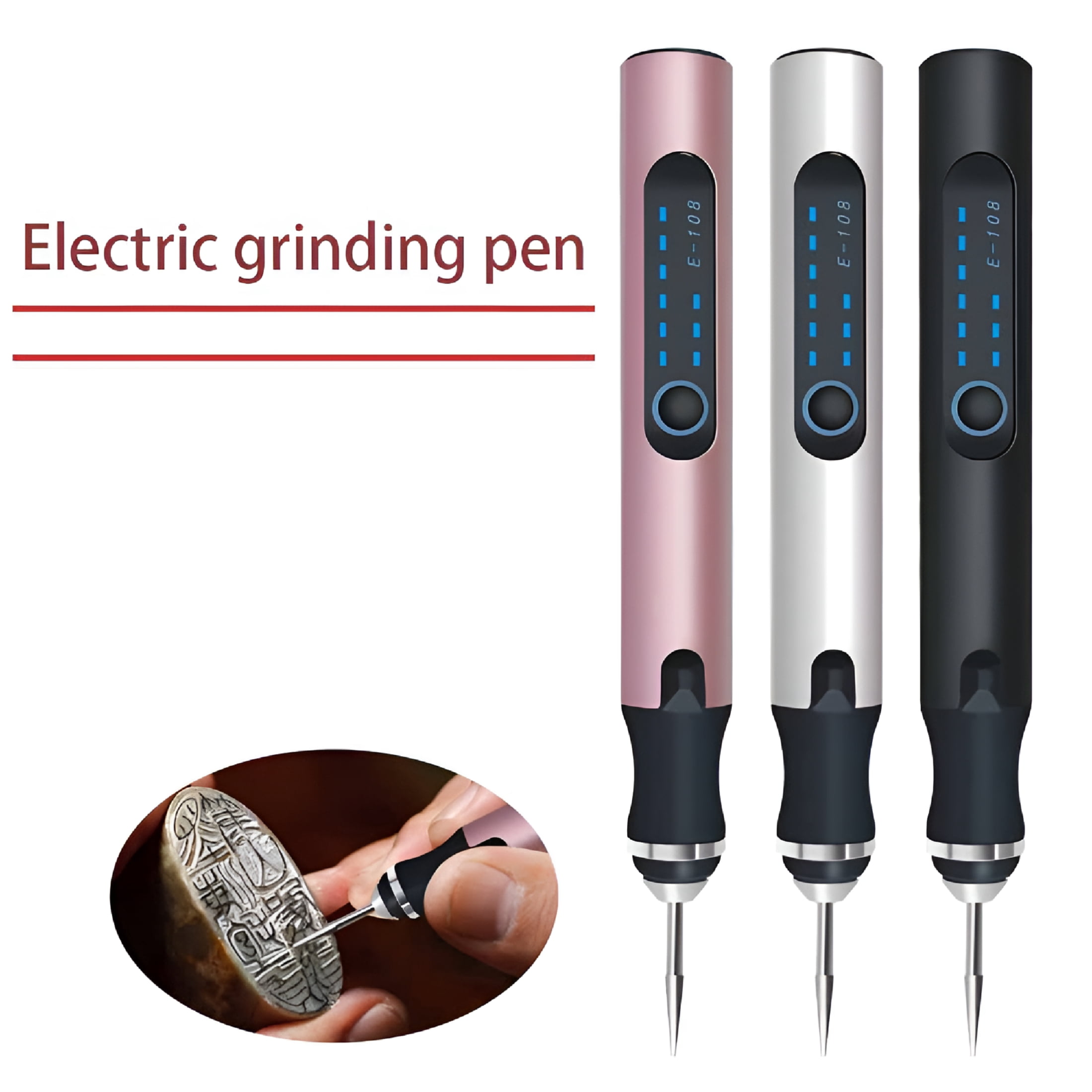 EXLEAF 2026 New Cordless Electric Engraving Pen,Engraving Tool,Engraving Pen for Metal,Usb Rechargeable Engraving Pen Etching Tool Etcher Kit Set,Engraving Pen for Metal,Wood,Glass and Plastic