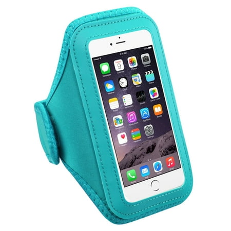 Insten Baby Blue Workout Gym Pouch Armband Phone Holder Case For iPhone ...