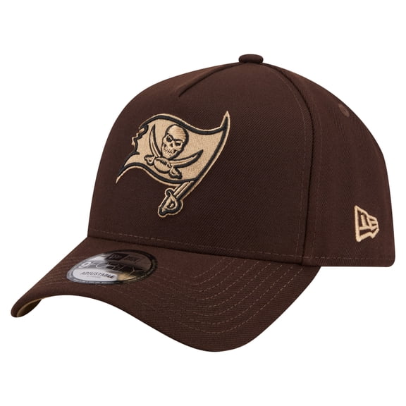 Men's New Era  Dark Brown Tampa Bay Buccaneers Burnt Wood A-Frame 9FORTY Adjustable Hat