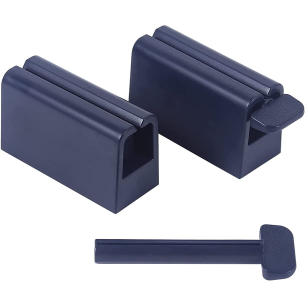 CORNERIA 2pcs Tubenquetscher/Tubenpresse für Zahnpasta, Gesichtsreiniger, Handcreme & mehr - Tuben restlos ausdrücken, auspressen und entleeren - Tubenausdrücker bekannt aus TV (Negro)