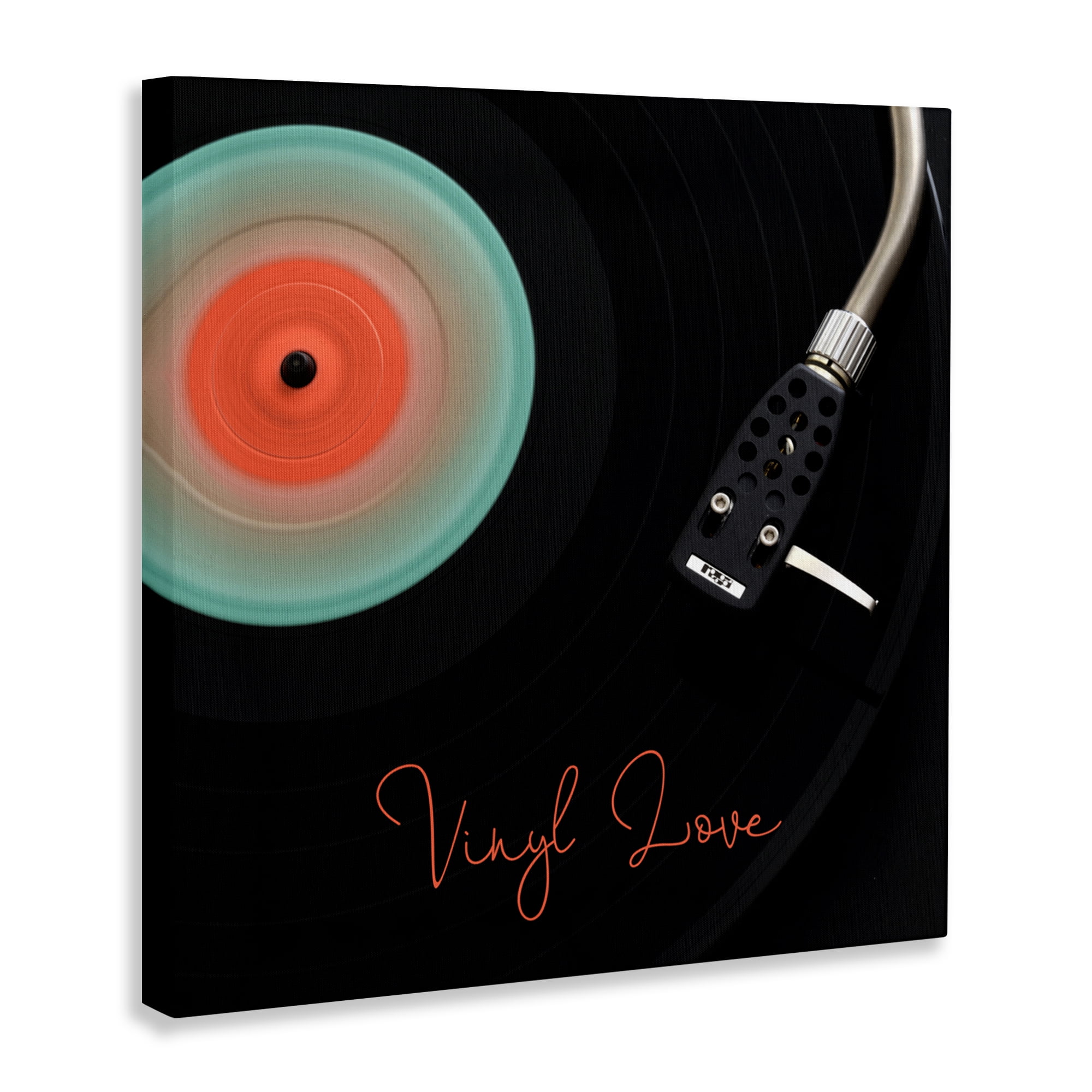 Stupell Industries Spinning Record Vinyl Love Canvas Wall Art, design by Tom Quartermaine