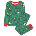 thumbnail image 4 of PEANUTS Toddler Boys Girls Snoopy Family Matching Pajamas 2-Piece Sets for Christmas with Woodstock Charlie Brown Linus (Green Polka Dot, 2T), 4 of 7
