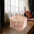 thumbnail image 4 of Extra Large Fabric Storage Basket – Boho Floral Laundry Hamper with Carry Handles, Foldable Clothes Organizer for Bedroom, Office, Travel & Shopping (Floral Pattern, Durable Canvas), 4 of 4