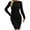 Black, variant on ChaoHeng Dresses for Women Plus Size on Long Dresses for Women Fashion Women's Spring/Summer Temperament Long Sleeve Round-Neck Dress