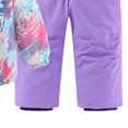 thumbnail image 6 of GiLiling Kids Two Piece Ski Suit with Hooded Jacket and Snow Bib Pants, Warm Insulated Winter Snowsuit for Outdoor Play (Purple, 4-5 Years), 6 of 6