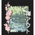 thumbnail image 2 of Cherry Blossom River Adult Black Long Sleeve Hoodie-Large, 2 of 2
