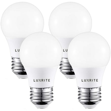 Luxrite A15 LED Light Bulb, 40W Equivalent, 2700K Soft White, Dimmable, 450LM, Medium Base E26 LED Light Bulb, Enclosed Fixture Rated, UL Listed - Perfect for Ceiling Fans and Home Lighting (4