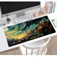 thumbnail image 5 of Cool Aesthetic Castle Mouse Pad Desk Pad Cute Cloudy and Starry Desk Mat, Office Desk Decor Anime Mousepad Laptop Keyboard and Mouse Mat, XXL Large Extended Gaming Deskmat for Girl 31.5x15.75 in, 5 of 7