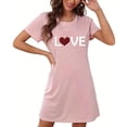 thumbnail image 4 of WJHWSX Womens Nightgown,Nightgowns for Women,Breathable,Slip-On,Printed,Pink,2XL(US:12), 4 of 5