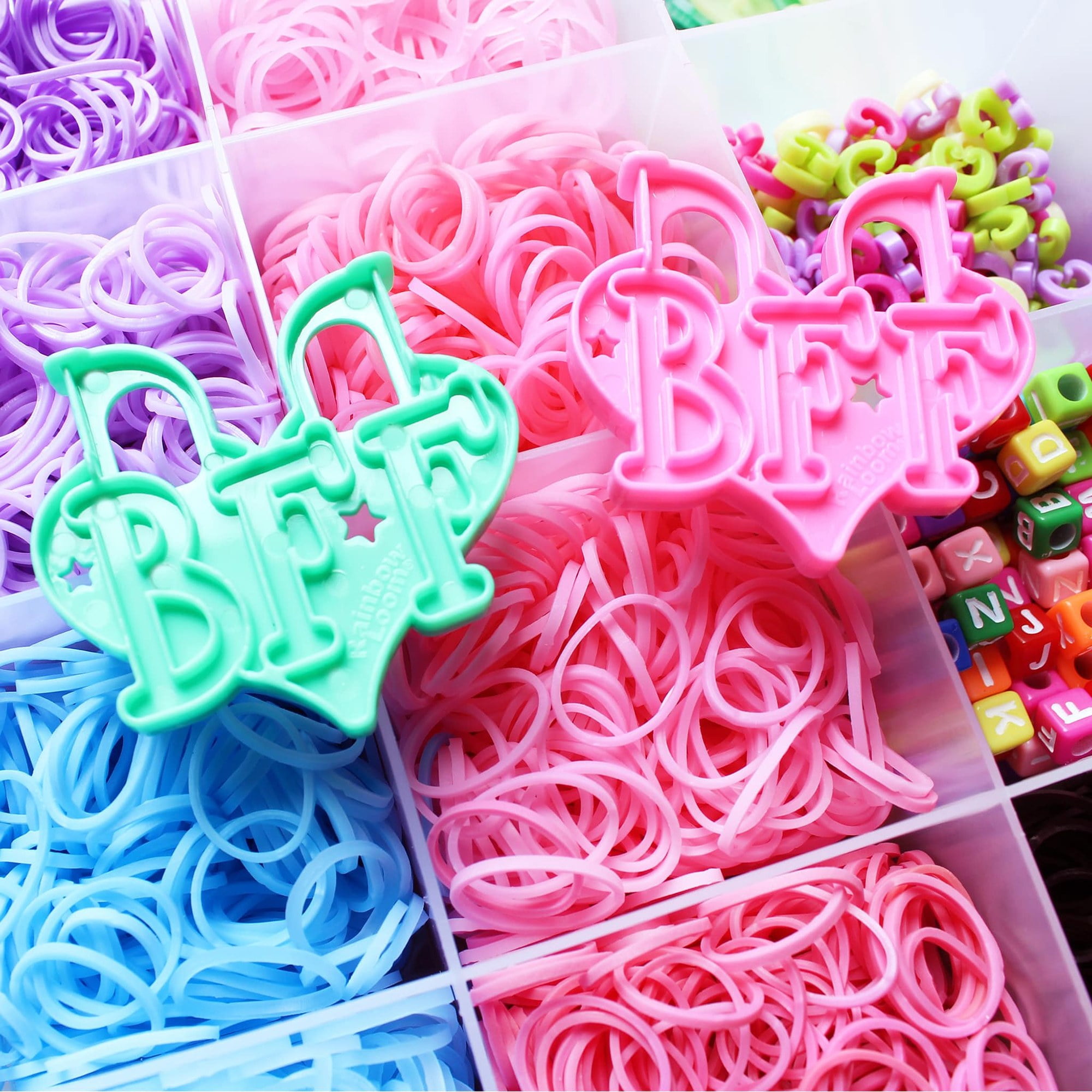 Rainbow Loom BFF Mega Button Set, Bracelet Making Kit using Bracelet Buttons, Children Ages 7 and Up