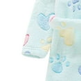thumbnail image 4 of Utoimkio Toddler Baby Boys Girls Hooded Bathrobe Soft Flannel Bath Robe Fall Winter Floral Print Warm Pajamas Dressing Night Gown Sleepwear, 4 of 7