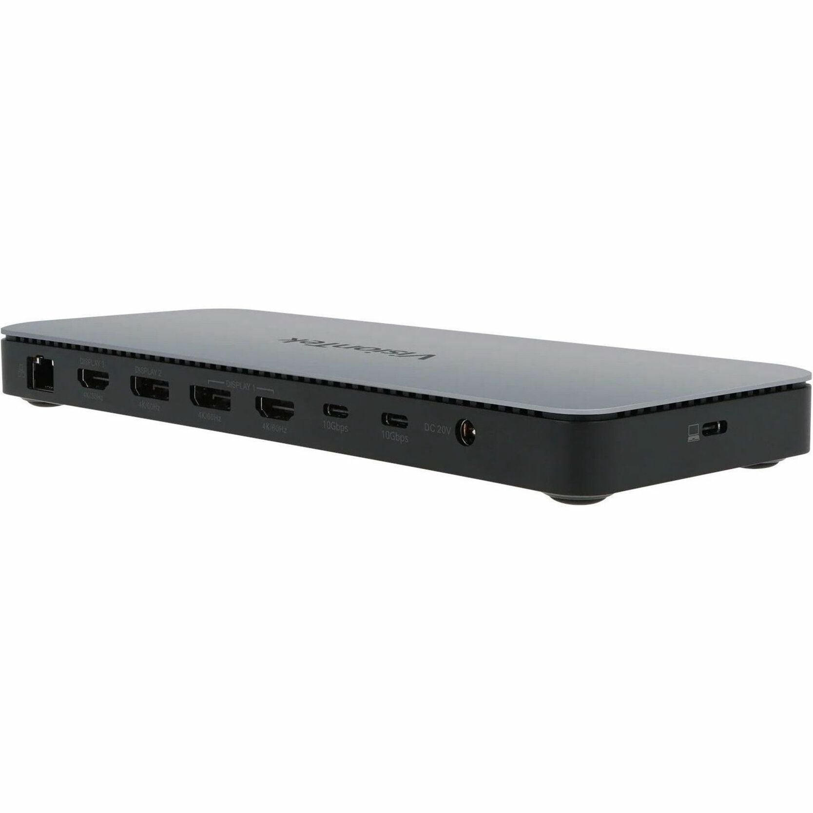 VisionTek VT2900 USB-C Dual System KVM Docking Station with 100W Power Delivery - for Notebook/Desktop PC - 100W PD - USB Type C - Up to 2x 4K Displays Supported (HDMI & DisplayPort) - 5 x USB Port...