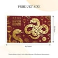 thumbnail image 4 of Bandera de jardín de doble cara del Año de la Serpiente 2025, feliz Año Nuevo Chino, de 90 x 150 cm, ideal como decoración para bodas, fiestas y jardines., 4 of 8