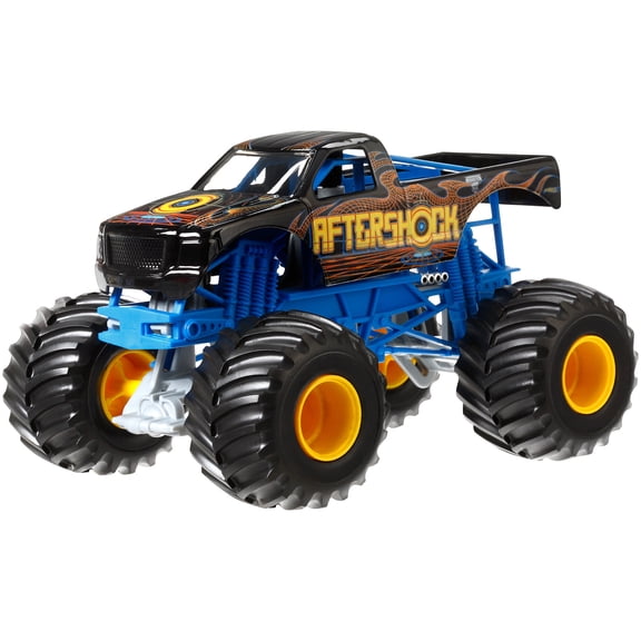 Aftershock Die-Cast Monster Jam Monster Truck 1:24 Scale Hot Wheels Off-Road Large Truck