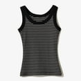 thumbnail image 5 of uublik Womens Tank Top Black Crewneck Striped Casual Summer Tops Basic Sleeveless Shirts, 5 of 5