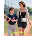 thumbnail image 3 of Bandolera BOSTANTEN Baseball de piel vegana, color blanco, 3 of 4