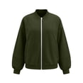 thumbnail image 6 of ClodeEU Women's Corduroy Long Sleeve Zip Up Jacket ,Casual Loose Outerwear with Pocket ,Women's Plus L, 6 of 6