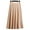 Khaki, variant on comerut Women Fall Winter Skirt High Waist Elastic Waist Solid Color Knitted A-line Big Swing Warm Soft Thick Commute Midi Skirt
