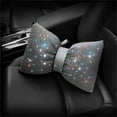 thumbnail image 2 of AIYUQ.U Car Shiny Pillow Waist Back Rhinestone Bow Headrest Driver Neck Pillow, 2 of 9