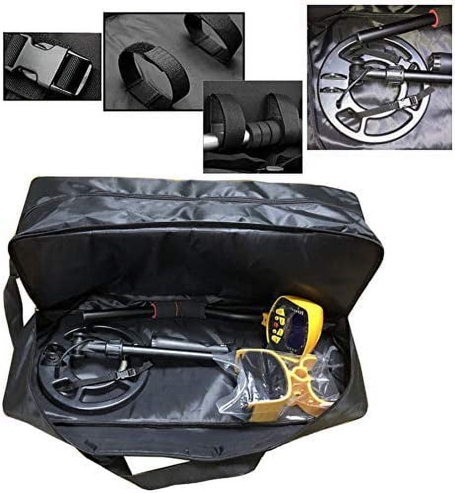 shrxy Metal Detector Carry Bag Portable Waterproof Canvas Storage Bag Double-Layer Carry Tools Organizer Backpack for Metal Detecting