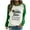 Green, variant on Lindreshi Sweatshirts for Women Women Fashion Print Long Sleeve T-Shirt Long Sleeve Splicing Top