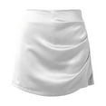 thumbnail image 3 of Hienoo Women's Ruched Wrap Skort High Waist Casual Work Shorts, Sizes S-XL, 3 of 4