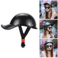 thumbnail image 4 of Medio Casco De Motocicleta Retro Con Correa De Barbilla De Nailon Ajustable Scoop Casco De Coche Eléctrico Noticed VI012237-04, 4 of 6