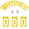 thumbnail image 1 of TOPTIE 4 Sets PVC Number Cards, Plastic Portable 0-9 Flip Scorekeeper, 3-1/8" x 5-1/2"-Yellow, 1 of 8