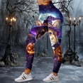 thumbnail image 7 of COMVALUE Women's Halloween Pumpkin Skulls Printed Ankle Elastic Tights Legging Halloween Red Size L, 7 of 7