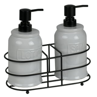 K. Hall Washed Cotton Soap & Lotion Caddy Set