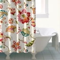 thumbnail image 4 of Waterproof Beautiful Colorful Floral Shower Curtain 72x72 Inch Boho Style Polyester Unique Shower Curtain for Bathroom Hotel Home Decor with 12 Plastic Hooks, 4 of 5
