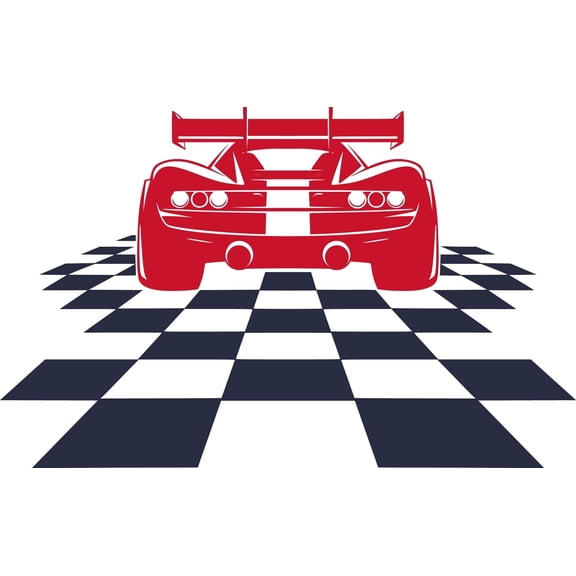 Red Race Car Edible Image Cupcake & Cookie Toppers, by TNCT (12 Count)