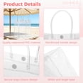 thumbnail image 4 of 50 Pcs Clear Plastic Gift Bags, 5.9 x 6.3 x 2.8 in PVC Party Favor Bags with Handles & Snap Buttons, Reusable Waterproof Goodie Tote Pouches for Birthday, Valentine's Day & Wedding Gift Wrapping, 4 of 6