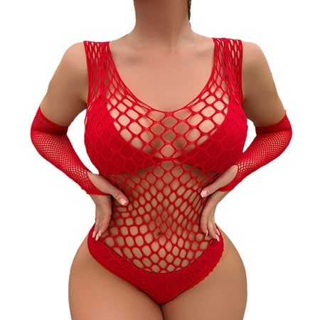 

gvdentm Lingerie for Naughty Women Lingerie for Women Lace Sleepwear Boudoir Outfits Red One Size